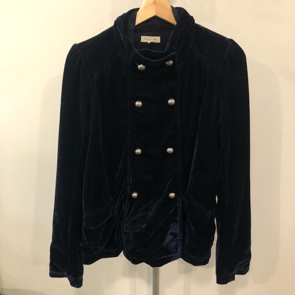 UO Silence + Noise Cotton Blend Velvet Jacket - Picture 2 of 7